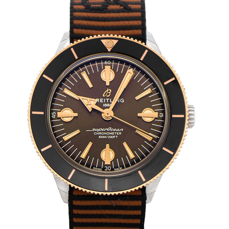  Shop Authentic Breitling Superocean Heritage '57 Outerknown Limited Edition Brown Dial Brown NATO Strap Watch for Men - U103701A1Q1W1 - Luxxuri