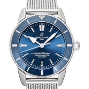  Shop Authentic Breitling Superocean Heritage B20 Automatic 44 Blue Dial Silver Mesh Bracelet Watch for Men - AB2030161C1A1 - Luxxuri