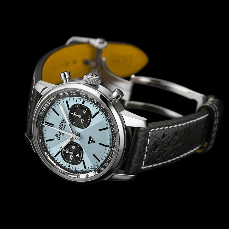  Shop Authentic Breitling Top Time B01 Triumph Blue Dial Black Leather Strap Watch for Men - AB01764A1C1X1 - Luxxuri