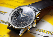  Shop Authentic Breitling Navitimer Ref. 806 1959 Re-Edition Black Dial Brown Leather Strap Watch for Men - AB0910371B1X1 - Luxxuri