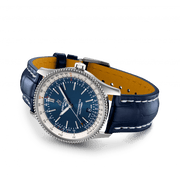  Shop Authentic Breitling Navitimer 1 Automatic 41mm Blue Dial Blue Leather Strap Mens Watch - A17326211C1P4 - Luxxuri