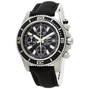  Shop Authentic Breitling Superocean Chronograph II 44mm Automatic Black Dial Black Leather Strap Mens Watch - A1334102/BA84 - Luxxuri