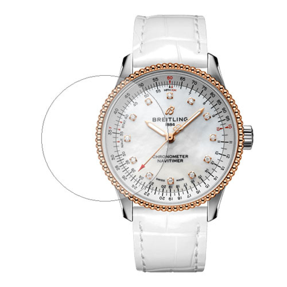  Shop Authentic Breitling Navitimer Automatic 35 Mother of Pearl Dial White Leather Strap Watch for Women - U17395211A1P3 - Luxxuri