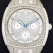  Shop Authentic Bulova Crystal Collection Phantom Silver Dial Silver Steel Strap Watch for Men - 96C002 - Luxxuri
