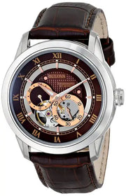  Shop Authentic Bulova Classic Skeleton Automatic Brown Dial Brown Leather Strap Watch for Men - 96A120 - Luxxuri
