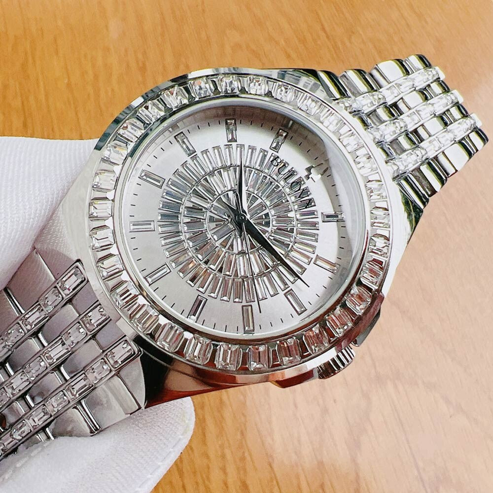  Shop Authentic Bulova Phantom Crystal Silver Dial Silver Steel Strap Watch for Men - 96A236 - Luxxuri