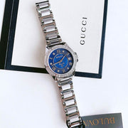  Shop Authentic Bulova Marine Star Blue Dial Silver Steel Strap Watch for Women - 96R215 - Luxxuri