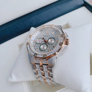  Shop Authentic Bulova Octova Crystal Silver Dial Two Tone Steel Strap Watch for Men - 98C133 - Luxxuri