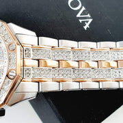  Shop Authentic Bulova Octova Crystal Silver Dial Two Tone Steel Strap Watch for Men - 98C133 - Luxxuri