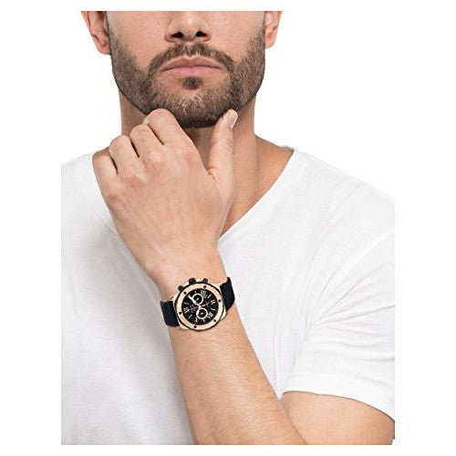  Shop Authentic Bulova Marine Star Chronograph Black Dial Black Rubber Strap Watch for Men - 98B104 - Luxxuri