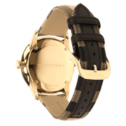  Shop Authentic Burberry The Classic Round Gold Dial Brown Leather Strap Unisex Watch  - BU10001 - Luxxuri