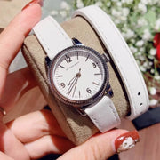  Shop Authentic Burberry Utilitarian White Dial White Leather Strap Watch for Women - BU7846 - Luxxuri