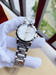  Shop Authentic Burberry The City Silver Dial Silver Steel Strap Watch for Men - BU9037 - Luxxuri