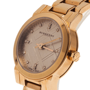  Shop Authentic Burberry The City Diamonds Rose Gold Dial Rose Gold Steel Strap Watch for Women - BU9126 - Luxxuri