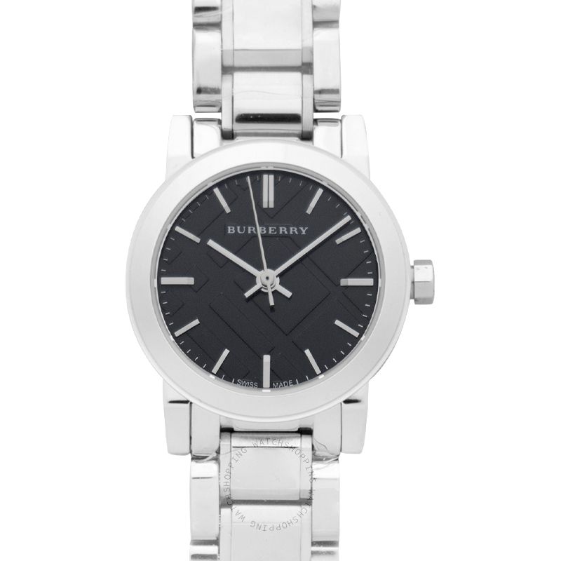  Shop Authentic Burberry The City Black Dial Silver Steel Strap Watch for Women - BU9201 - Luxxuri