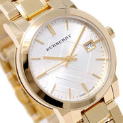  Shop Authentic Burberry The City White Dial Gold Steel Strap Watch for Women - BU9103 - Luxxuri