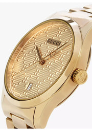  Shop Authentic Gucci G Timeless Gold Dial Gold Steel Strap Watch For Women - YA126553 - Luxxuri