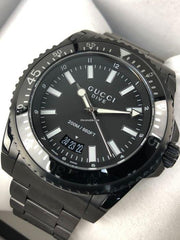  Shop Authentic Gucci Dive Quartz Black Dial Black Steel Strap Watch For Men - YA136205 - Luxxuri