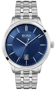  Shop Authentic Hugo Boss Officer Chronograph Blue Dial Silver Steel Strap Watch for Men - 1513615 - Luxxuri
