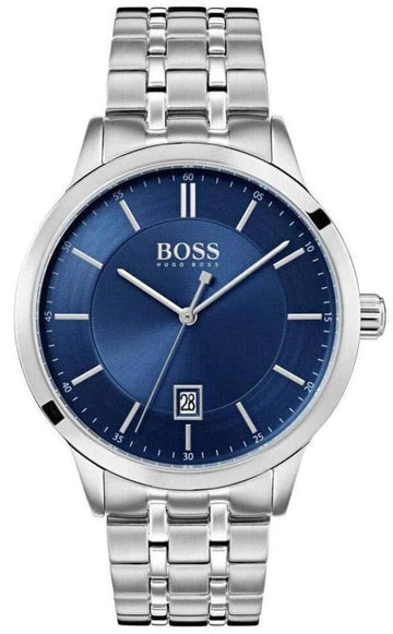  Shop Authentic Hugo Boss Officer Chronograph Blue Dial Silver Steel Strap Watch for Men - 1513615 - Luxxuri