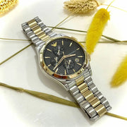  Shop Authentic Emporio Armani Paolo Chronograph Grey Dial Two Tone Steel Strap Watch For Men - AR11527 - Luxxuri