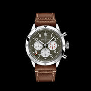  Shop Authentic Breitling Super Avi B04 Chronograph GMT 46 Curtiss Warhawk Green Dial Brown Leather Strap Watch for Men - AB04452A1L1X1 - Luxxuri