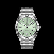  Shop Authentic Breitling Chronomat 32 Diamonds Green Dial Silver Steel Strap Watch for Women - A77310101L1A1 - Luxxuri