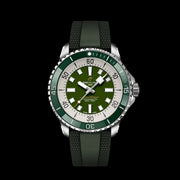  Shop Authentic Breitling Superocean Automatic 44 Green Dial Green Rubber Strap Watch for Men - A17376A31L1S1 - Luxxuri