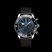  Shop Authentic Breitling Superocean Heritage B01 Chronograph 44 Blue Dial Black Mesh Bracelet Watch for Men - AB0162121C1S1 - Luxxuri