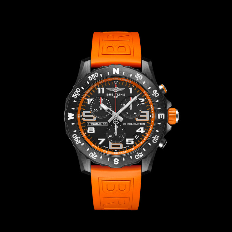  Shop Authentic Breitling Endurance Pro Black Dial Orange Rubber Strap Watch for Men - X82310A51B1S1 - Luxxuri
