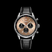  Shop Authentic Breitling Navitimer B01 Chronograph 43 Brown Dial Black Leather Strap Watch for Men - AB0138241K1P1 - Luxxuri