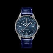 Shop Authentic Breitling Navitimer Automatic 35 Blue Dial Blue Leather Strap Watch for Men - A17395161C1P1 - Luxxuri