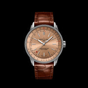  Shop Authentic Breitling Navitimer Automatic 35 Brown Dial Brown Leather Strap Watch for Men - A17395201K1P1 - Luxxuri