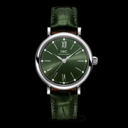  Shop Authentic IWC Portofino Automatic Green Dial Green Leather Strap Watch for Women - IW357405 - Luxxuri