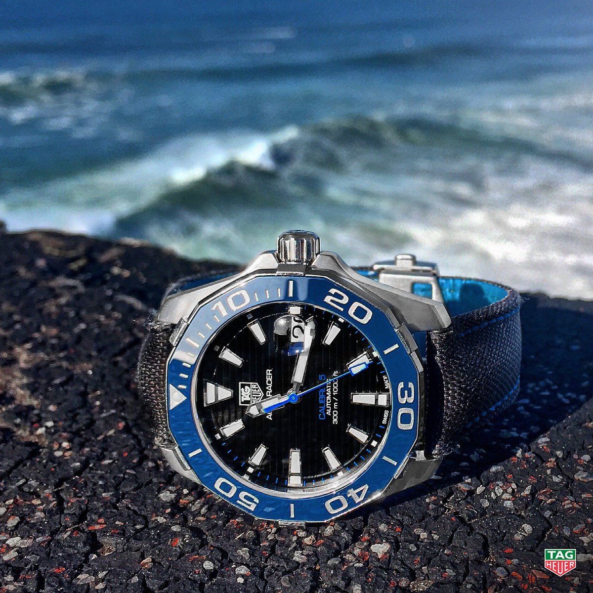  Shop Authentic Tag Heuer Aquaracer Blue Dial Watch for Men - WAY211B.FC6363 - Luxxuri