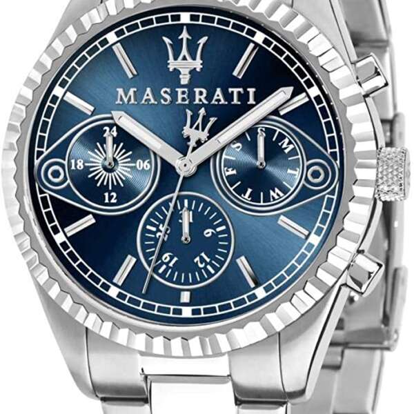  Shop Authentic Maserati Competizione Chronograph Blue Dial Silver Steel Strap Watch For Men - R8853100013 - Luxxuri