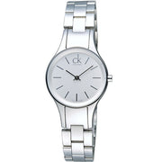  Shop Authentic Calvin Klein Simplicity White Dial Silver Steel Strap Watch for Women - K4323126 - Luxxuri