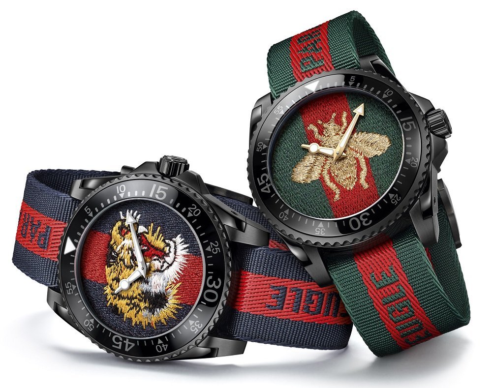  Shop Authentic Gucci Dive Green & Red Dial Green & Red Nylon Strap Watch For Men - YA136216 - Luxxuri