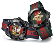  Shop Authentic Gucci Dive Green & Red Dial Green & Red Nylon Strap Watch For Men - YA136216 - Luxxuri