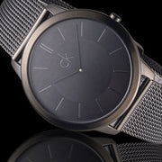  Shop Authentic Calvin Klein Minimal Black Dial Black Mesh Bracelet Watch for Men - K3M214B1 - Luxxuri