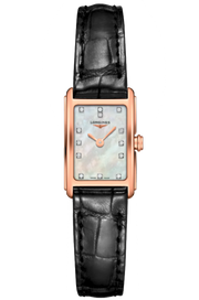  Shop Authentic Longines Dolcevita Diamonds Mother of Pearl White Dial Black Leather Strap Watch for Women - L5.258.8.87.0 - Luxxuri