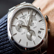  Shop Authentic Tissot T Classic PR 100 Chronograph Silver Dial Silver Steel Strap Watch For Men - T101.417.11.031.00 - Luxxuri