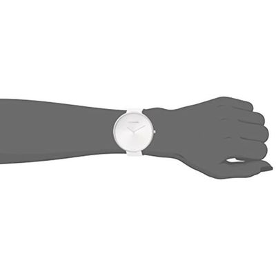  Shop Authentic Calvin Klein Full Moon White Dial White Leather Strap Watch for Women - K8Y231L6 - Luxxuri