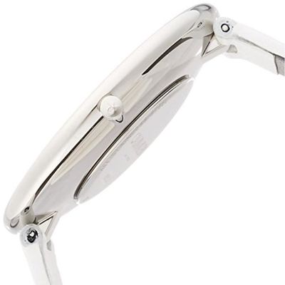  Shop Authentic Calvin Klein Full Moon White Dial White Leather Strap Watch for Women - K8Y231L6 - Luxxuri