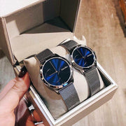  Shop Authentic Calvin Klein Minimal Blue Dial Silver Mesh Bracelet Watch for Men - K3M2112N - Luxxuri