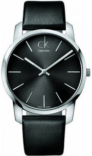  Shop Authentic Calvin Klein City Black Dial Black Leather Strap Watch for Men - K2G21107 - Luxxuri