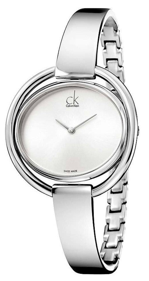  Shop Authentic Calvin Klein Impetuous Silver Dial Silver Steel Strap Watch for Women - K4F2N116 - Luxxuri