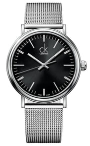  Shop Authentic Calvin Klein Surround Black Dial Silver Mesh Bracelet Watch for Men - K3W21121 - Luxxuri