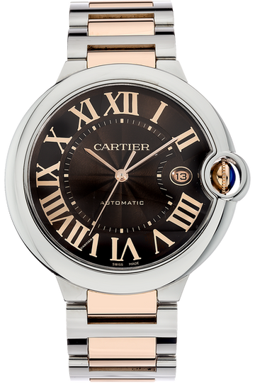  Shop Authentic Cartier Ballon Bleu de Cartier Brown Dial Two Tone Steel Strap Watch for Men - W6920032 - Luxxuri