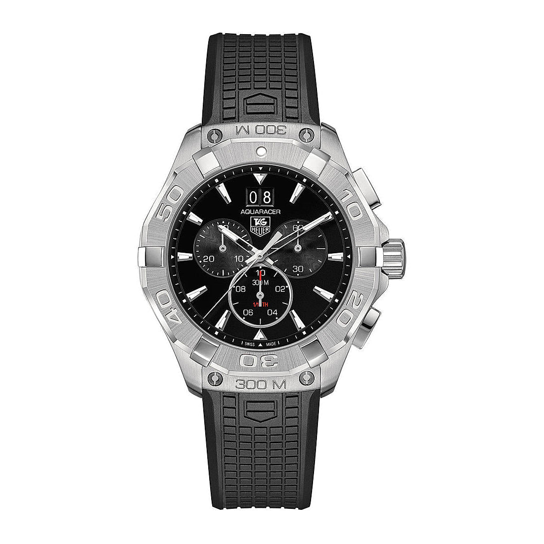  Shop Authentic Tag Heuer Aquaracer Chronograph Black Dial Black Rubber Strap Watch for Men - CAY1110.FT6041 - Luxxuri